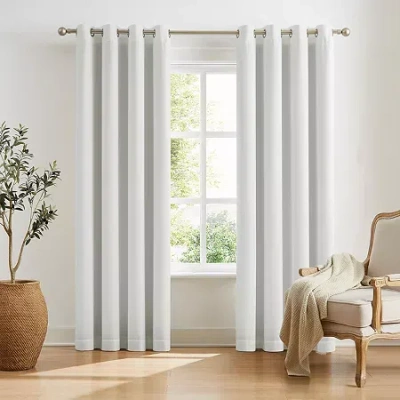 Tru-barrier Window Solutions Tru-barrier Sunbarrier Blackout Snap In Liner Grommet Top Blackout Set Of 2 Curtain Panel In Multi