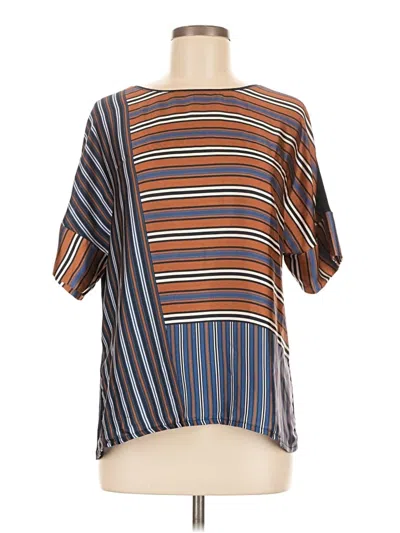 Pre-owned Trucco Short Sleeve Blouse In Brown