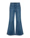 Truce Kids' Studded Flare Jeans In Denim