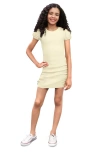 Truce Kids' Cinched T-shirt Dress In Off-white