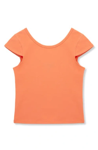 Truce Kids' Cotton Scoop Back Top In Coral