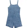 Truce Kids' Denim Romper In Indigo