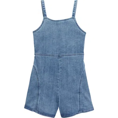 Truce Kids' Denim Romper In Indigo