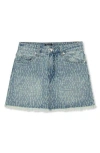 Truce Kids' Distressed Denim Miniskort In Blue