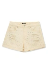 Truce Kids' Embellished Distressed Shorts