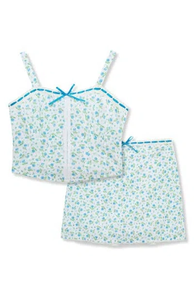 Truce Kids' Floral Camisole & Skirt Set In White