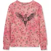 Truce Kids' Print Crewneck Sweatshirt In Pink