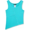 Truce Kids' Rib Stud Accent Cotton Tank In Blue