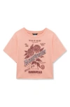 Truce Kids' Rock Star Embellished Cotton Graphic T-shirt In Orange