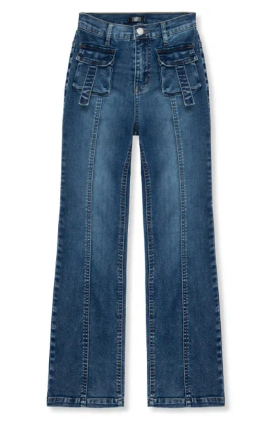 Truce Kids' Seamed Flare Jeans In Denim