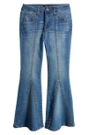 Truce Kids' Studded Flare Jeans In Denim