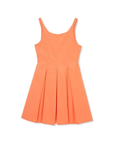 Truce Kids' Pleated Dress In Orange