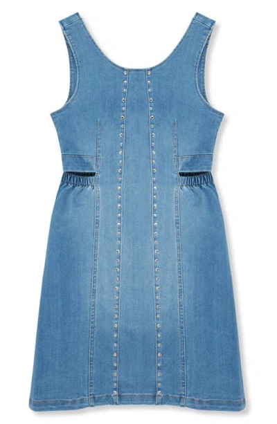 Truce Rhinestone Cutout Denim Dress