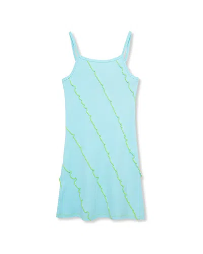 Truce Kids' Ribbed Tank Dress In Blue