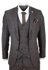Truclothing 3 Piece Suit Double Breasted Tweed In Brown