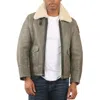 Truclothing B3 Shearling Aviator Sheepskin Jacket In Grey