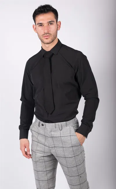 Truclothing Black Classic Collar Button Shirt Regular Fit