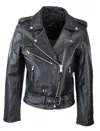 Truclothing Brando Biker Leather Jacket In Black