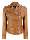 Truclothing Brando Biker Nappa Leather Jacket In Multi