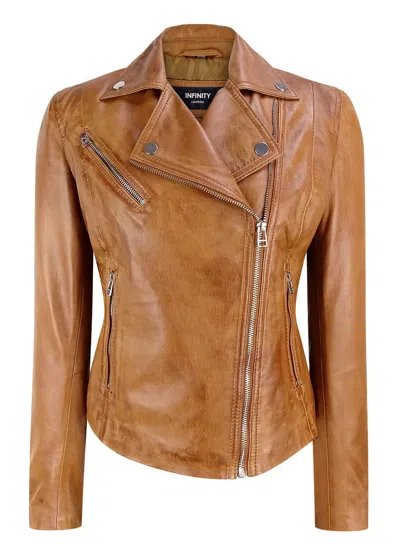 Truclothing Brando Biker Nappa Leather Jacket In Multi