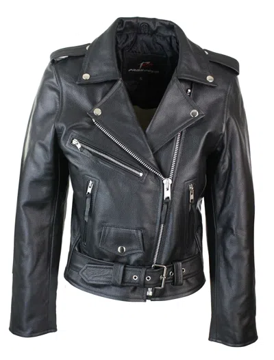 Truclothing Brando Short Biker Jacket In Black