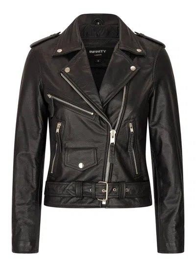 Truclothing Brando Tassel Fringe Cow Hide Biker Leather Jacket In Brown