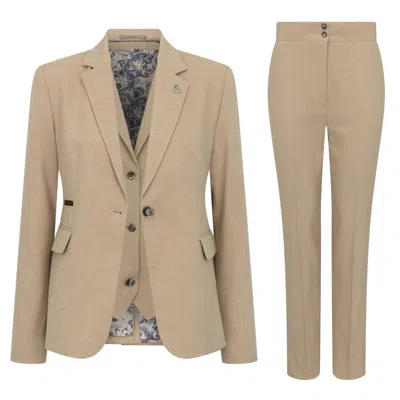 Truclothing Classic Suit 3 Piece Prince Of Wales Check In Brown