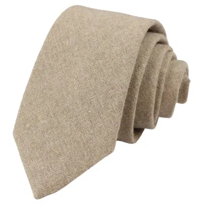 Truclothing Classic Tweed Tie & Pocket Square In Brown