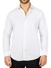 Truclothing Cream Long Sleeve Regular Fit Double Cuff Twill Oxford Shirt In White