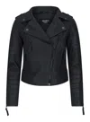 Truclothing Cross Zip Motorcycle Brando Leatherjacket In Black