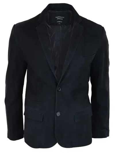 Truclothing Genuine Suede Blazer Style Jacket Leather In Black