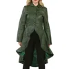Truclothing Gothic Full Length Victorian Leather Coat In Green