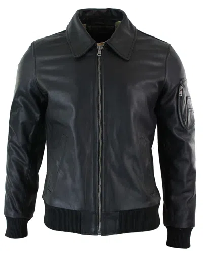 Truclothing Harrington Bomber Ma1 Pilot Jacket In Black