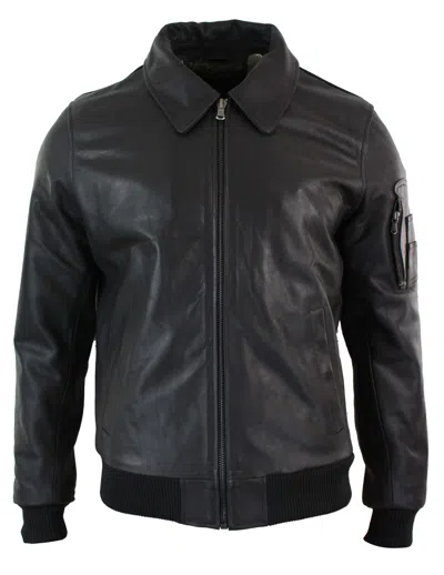Truclothing Harrington Bomber Ma1 Pilot Jacket In Brown