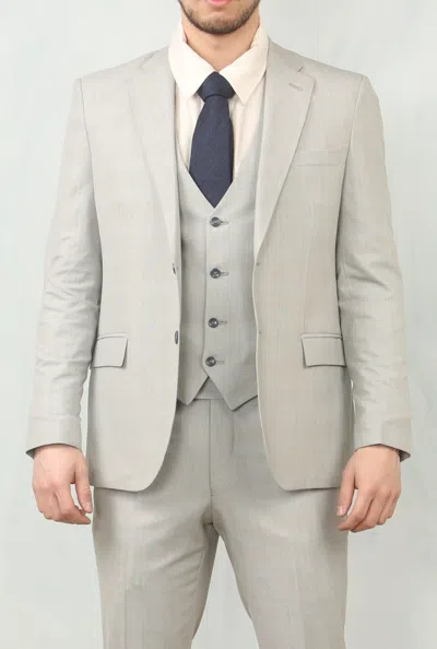 Truclothing Im31 3 Piece Prince Of Wales Check Suit In Gray