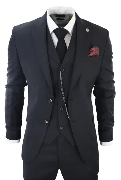 Truclothing James 3 Piece Suit In Black