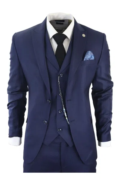Truclothing James 3 Piece Suit In Blue