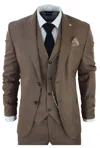 Truclothing James 3 Piece Suit In Brown