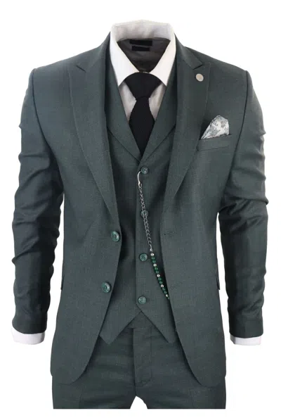 Truclothing James 3 Piece Suit In Green