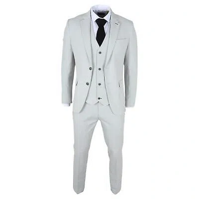Pre-owned Truclothing James Darby Miller - Men's Grey Checked 3 Piece Suit