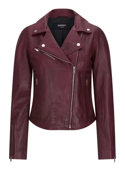 Truclothing Leather Biker Jacket In Pink