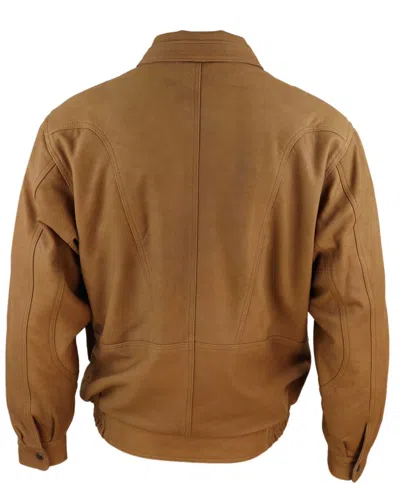 Truclothing Leather Bomber Jacket In Multi