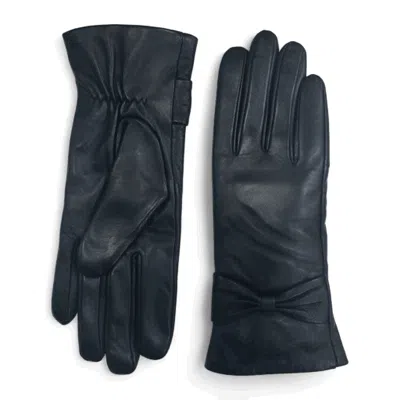 Truclothing Leather Gloves Winter Warm Lined Touchscreen In Black
