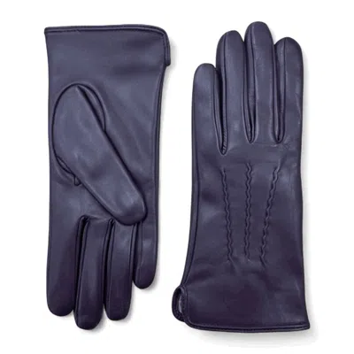 Truclothing Leather Gloves Winter Warm Wool Lined Touchscreen In Blue