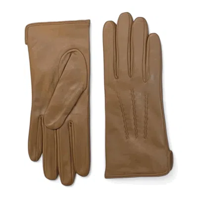 Truclothing Leather Gloves Winter Warm Wool Lined Touchscreen In Brown
