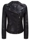 Truclothing Leather Jacket Classic Biker Style In Black