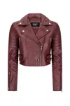 Truclothing Leather Jacket Cross Zip Biker Brando Classic In Pink