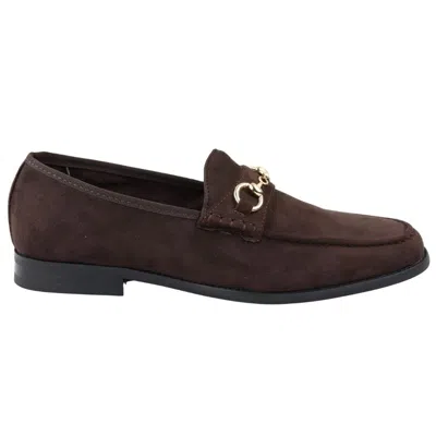 Truclothing Leather Lined Slip On Suede Loafer Shoes In Brown