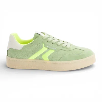 Truclothing Leather Neon Stripes Trainers Sneaker Shoes In Multi