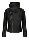 Truclothing Leather Racing Biker Jacket In Black